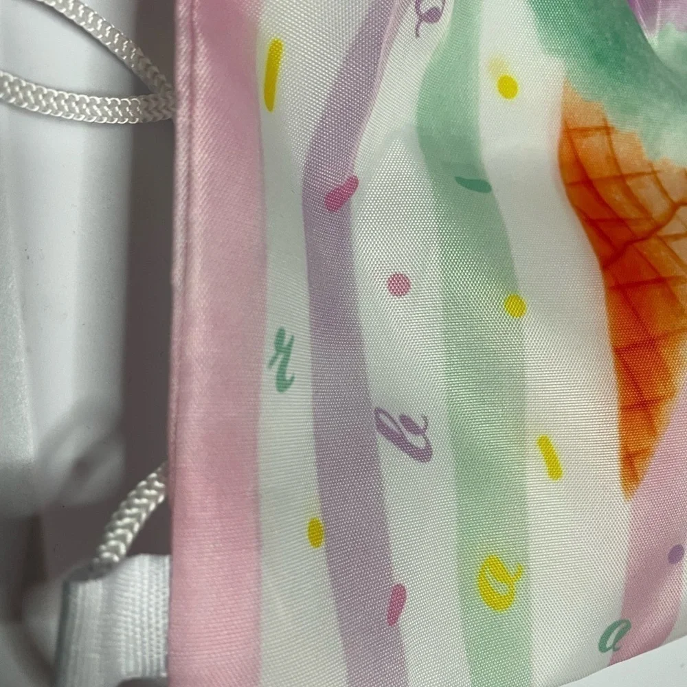 Ice cream pastel Washable Backpack Wrap Bag draw string bag